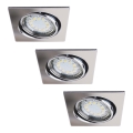 Rabalux 1056 - KOMPLEKTS 3xLED Iegremdēts gaismeklis LITE 3xGU10-LED/3W/230V