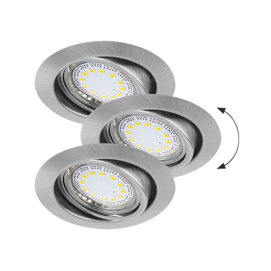 Rabalux - Komplekts 3x LED iebūvējami griestu gaismekļi 1xGU10/3W/230V IP40