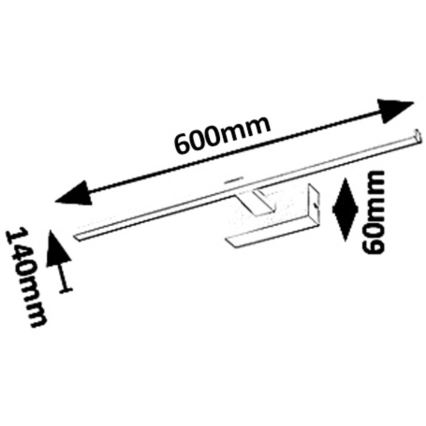 Rabalux - LED vannas istabas spoguļa apgaismojums LED/12W/230V IP23 60 cm