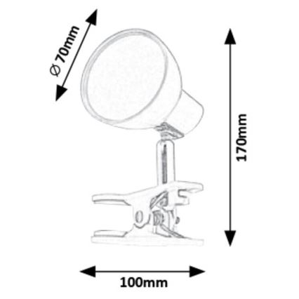 Rabalux 1481 - LED Lampa ar fiksatoru NOAH LED/5W/230V