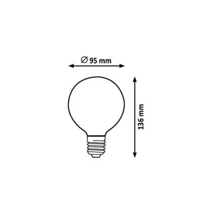 Rabalux - LED Spuldze G95 E27/7W/230V 4000K