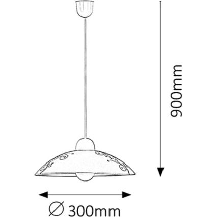 Rabalux 1848 - Lustra BLOOMY 1xE27/60W/230V