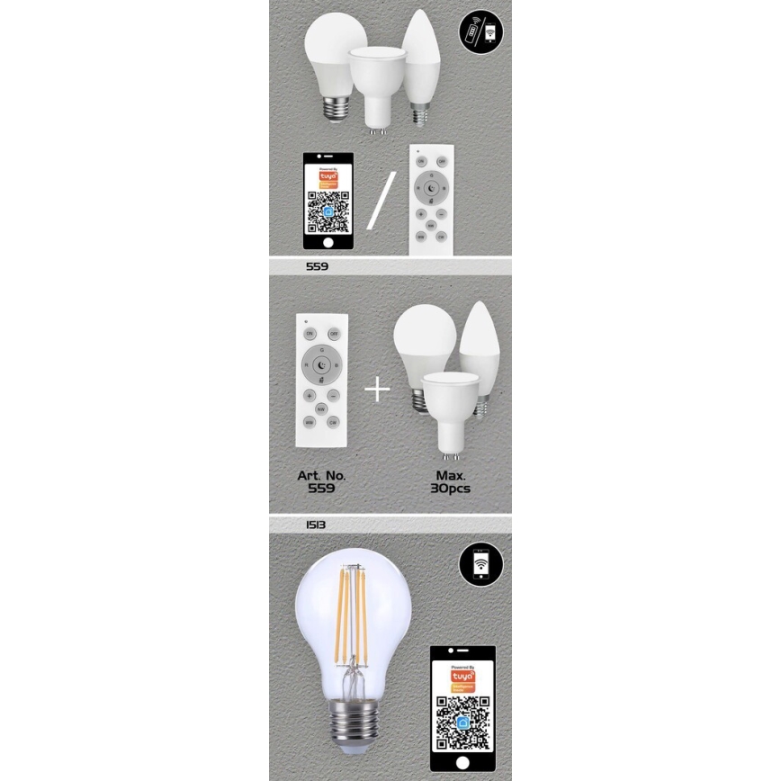 Rabalux - LED RGB Aptumšojama spuldze GU10/5W/230V Wi-Fi 3000-6500K