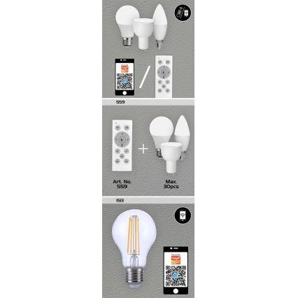 Rabalux - LED RGB Aptumšojama spuldze C37 E14/5W/230V Wi-Fi 3000-6500K