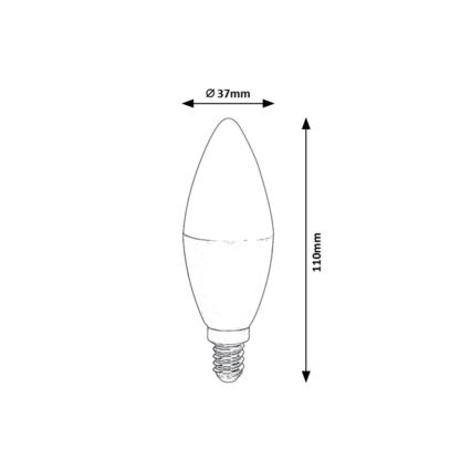 Rabalux - LED RGB Aptumšojama spuldze C37 E14/5W/230V Wi-Fi 3000-6500K