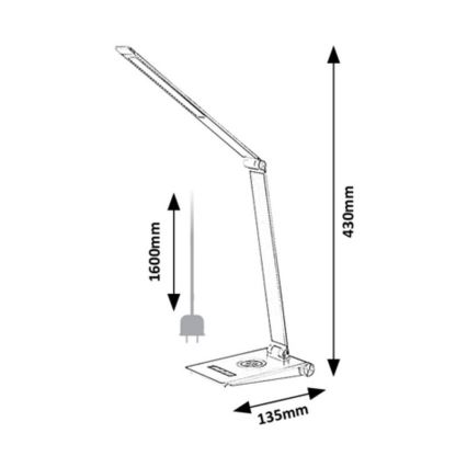 Rabalux - LED Aptumšojama galda lampa LED/13W/230V 2800-5000K