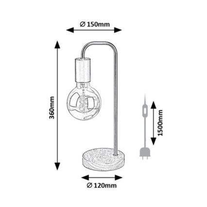 Rabalux - Galda lampa 1xE27/40W/230V