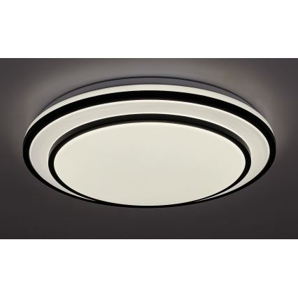 Rabalux - LED dimmējams griestu gaismeklis LED/40W/230V 3000-6500K melns Ø 49 cm + tālvadība