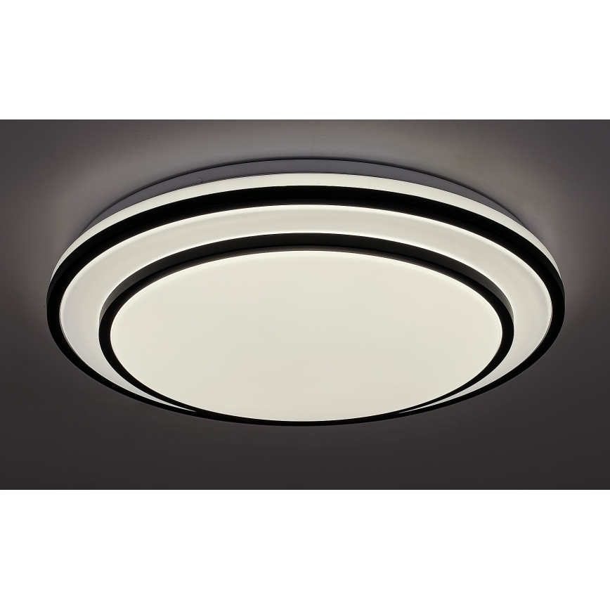 Rabalux - LED dimmējams griestu gaismeklis LED/40W/230V 3000-6500K melns Ø 49 cm + tālvadība