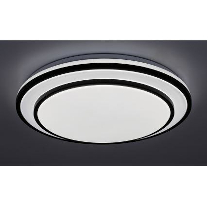 Rabalux - LED dimmējams griestu gaismeklis LED/40W/230V 3000-6500K melns Ø 49 cm + tālvadība