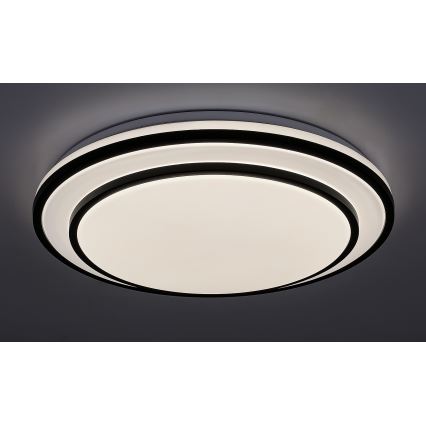 Rabalux - LED dimmējams griestu gaismeklis LED/40W/230V 3000-6500K melns Ø 49 cm + tālvadība