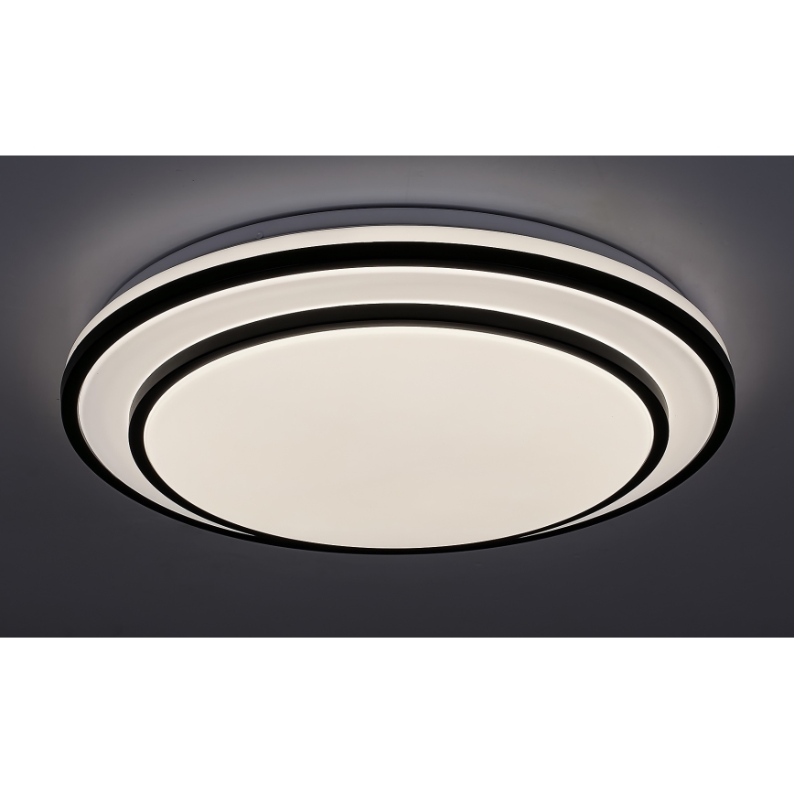 Rabalux - LED dimmējams griestu gaismeklis LED/40W/230V 3000-6500K melns Ø 49 cm + tālvadība