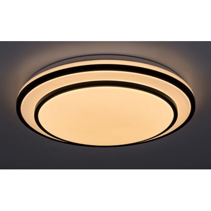 Rabalux - LED dimmējams griestu gaismeklis LED/40W/230V 3000-6500K melns Ø 49 cm + tālvadība