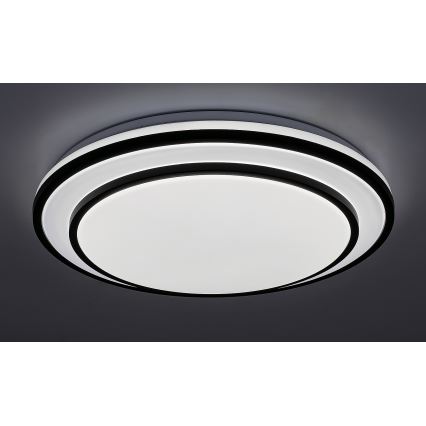 Rabalux - LED Aptumšojams griestu gaismeklis LED/40W/230V 3000-6500K melns + tālvadības pults