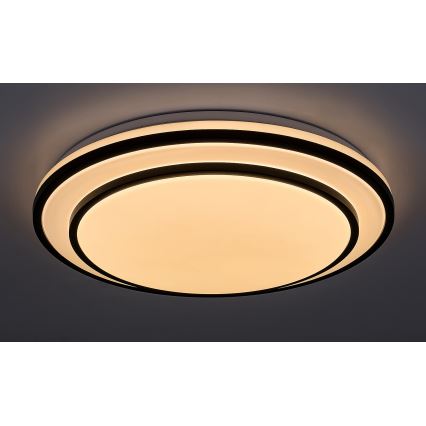 Rabalux - LED Aptumšojams griestu gaismeklis LED/40W/230V 3000-6500K melns + tālvadības pults