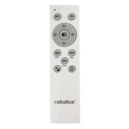 Rabalux - LED Aptumšojams griestu gaismeklis LED/40W/230V 3000-6500K sudraba + tālvadības pults