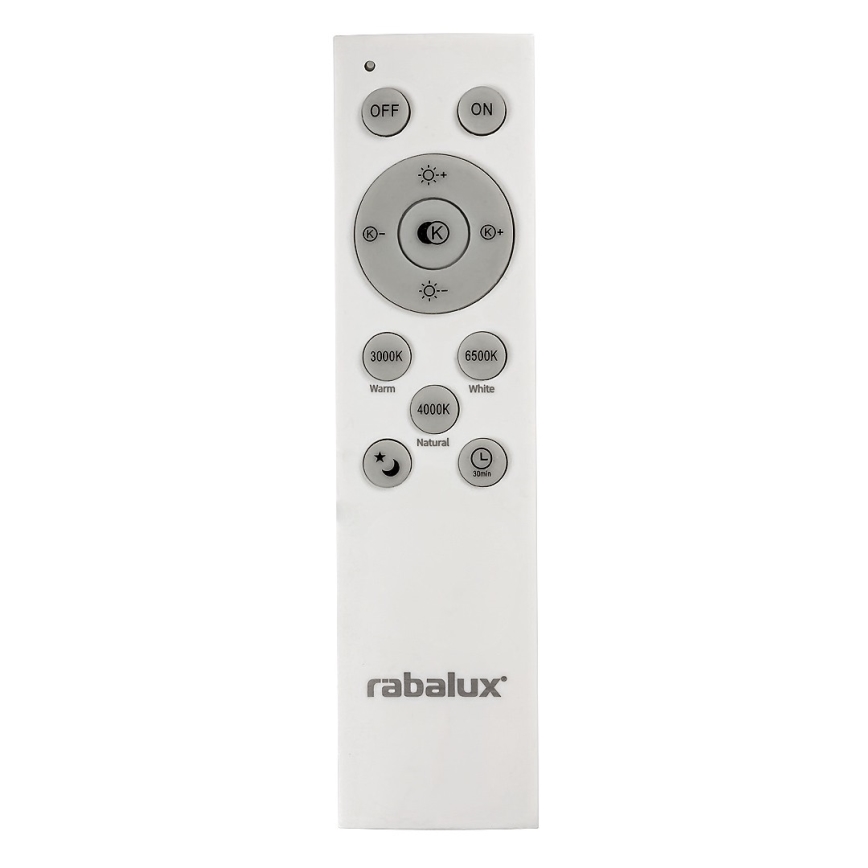 Rabalux - LED Aptumšojams griestu gaismeklis LED/40W/230V 3000-6500K sudraba + tālvadības pults
