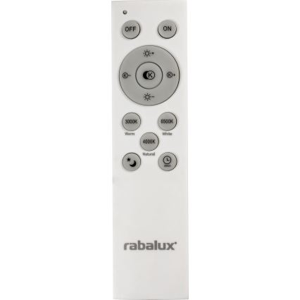 Rabalux - LED Aptumšojams griestu gaismeklis LED/40W/230V 3000-6500K sudraba + tālvadības pults