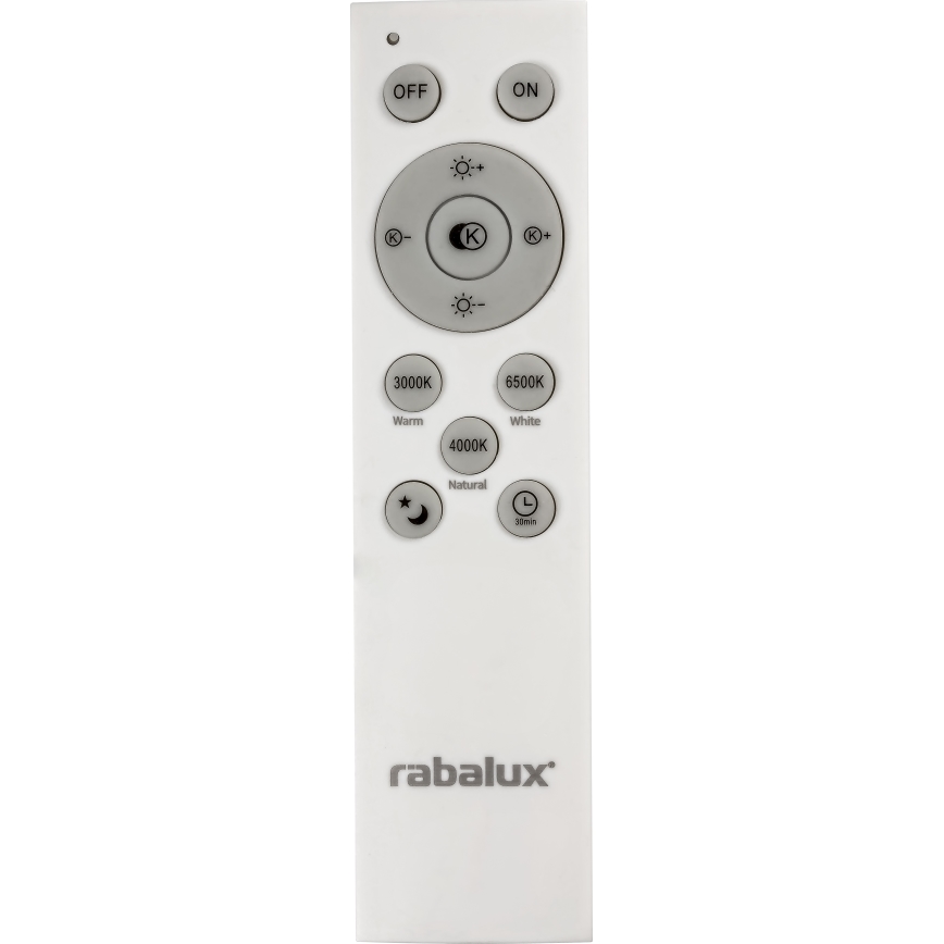 Rabalux - LED Aptumšojams griestu gaismeklis LED/40W/230V 3000-6500K sudraba + tālvadības pults