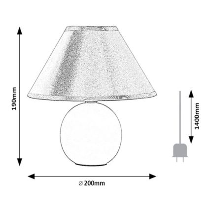 Rabalux  - Galda lampa 1xE14/40W/230V