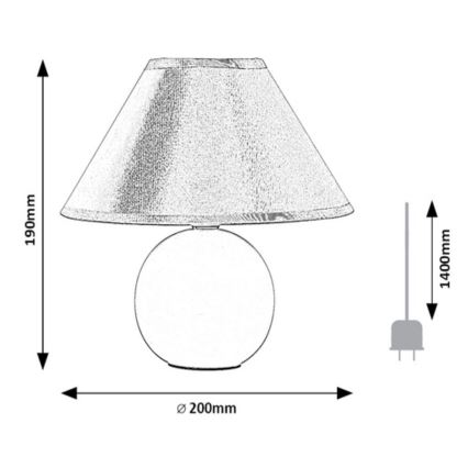 Rabalux - Galda lampa 1xE14/40W/230V