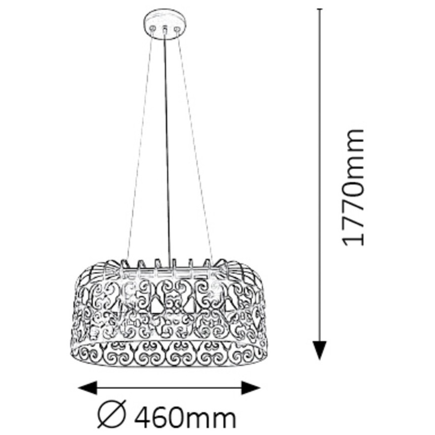 Rabalux - Lustra 2xE27/60W/230V melns