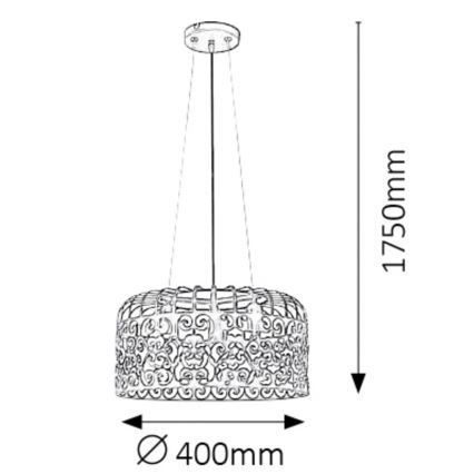 Rabalux - Lustra 3xE27/60W/230V balts