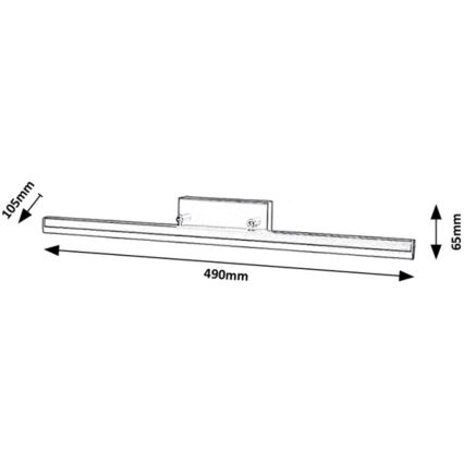 Rabalux - LED Vannas istabas spoguļa apgaismojums LED/12W/230V 49 cm IP44