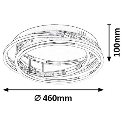 Rabalux - LED Aptumšojams griestu gaismeklis LED/40W/230V diametrs 46cm