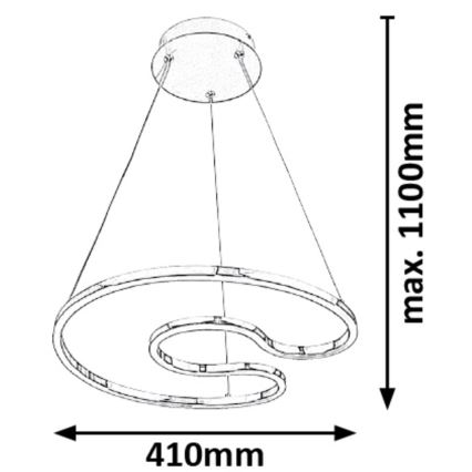 Rabalux - LED lustra ar auklu LED/30W/230V
