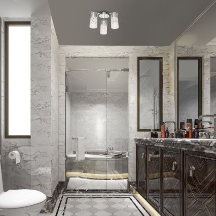 Rabalux - Vannas istabas griestu gaismeklis 3xE14/40W/230V IP44 Ø 33,5 cm