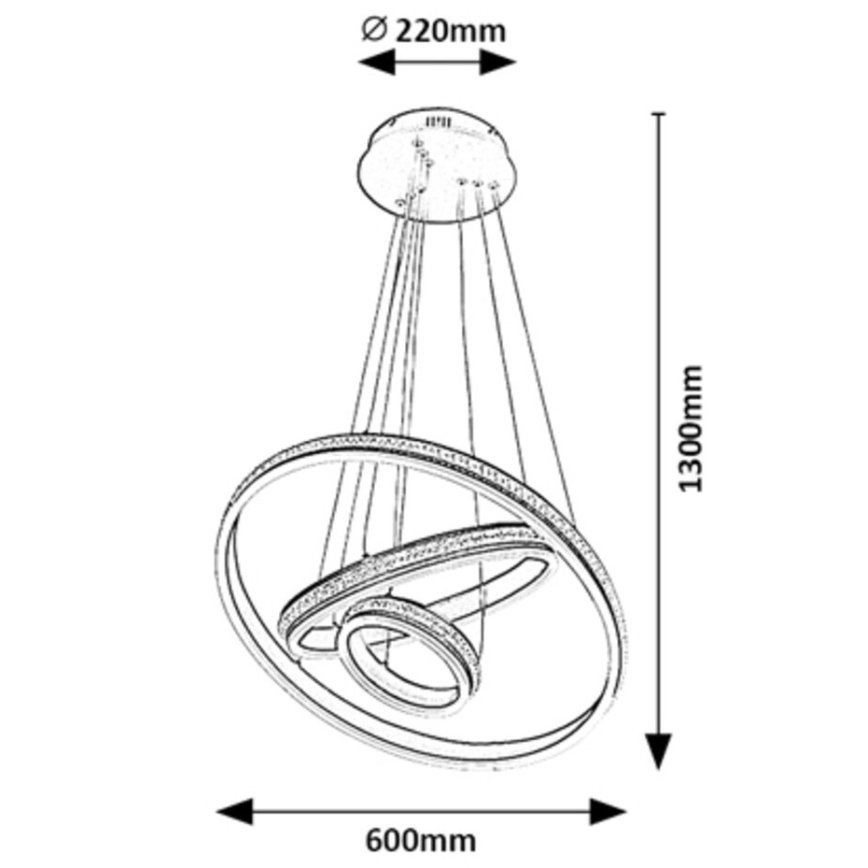 Rabalux - LED Lustra ar auklu LED/75W/230V