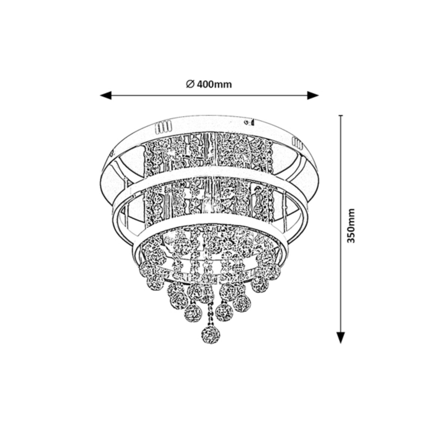 Rabalux 2237 - Kristāla virsapmetuma lustra PALLAS LED/32W/230V + 3xE14/40W