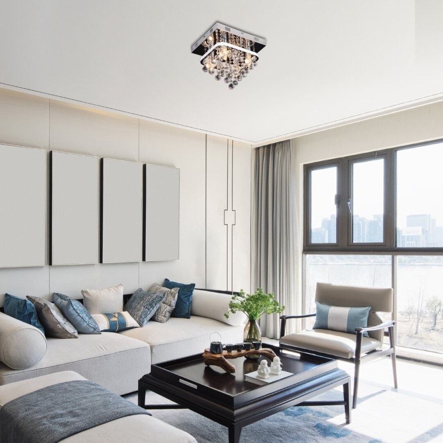Rabalux - Kristāla virsapmetuma lustra LED/23W/230V + 4xE14/40W