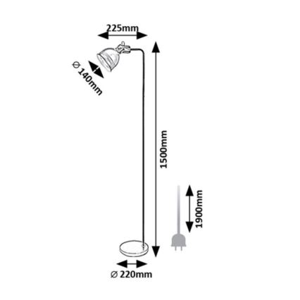 Rabalux - Grīdas stāvlampa 1xE27/40W/230V bēša