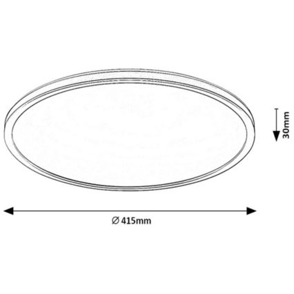 Rabalux - LED RGB dimējams griestu gaismeklis LED/22W/230V Wi‑Fi Tuya + tālvadības pults Ø 41,5 cm