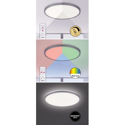 Rabalux - LED RGB regulējams griestu gaismeklis LED/22W/230V Wi-Fi Tuya + tālvadība 42x42 cm