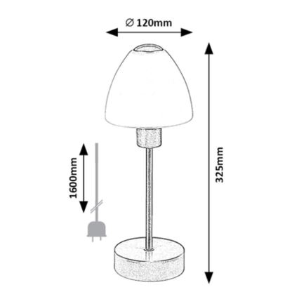 Rabalux - Aptumšojama galda lampa 1xE14/40W/230V melna