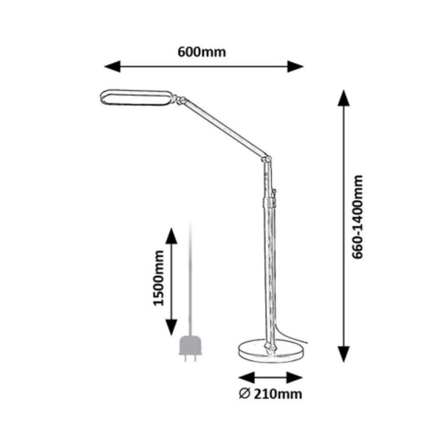 Rabalux - LED Aptumšojama skārienvadāma grīdas stāvlampa LED/13W/230V 3000-6000K melna