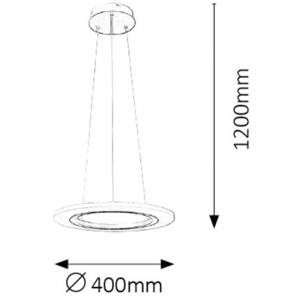 Rabalux 2428 - LED lustra ADRIENNE LED/20W/230V sudraba