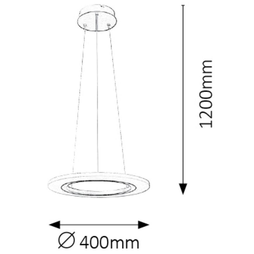 Rabalux 2428 - LED lustra ADRIENNE LED/20W/230V sudraba
