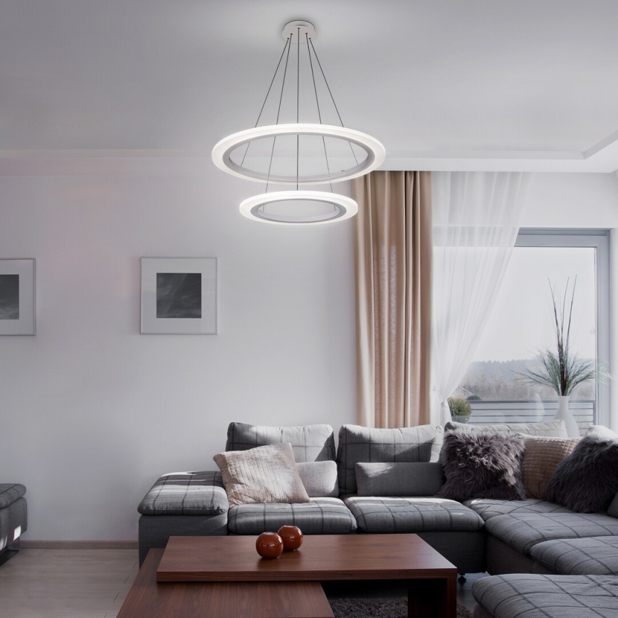 Rabalux 2429 - LED lustra ADRIENNE LED/62W/230V sudraba