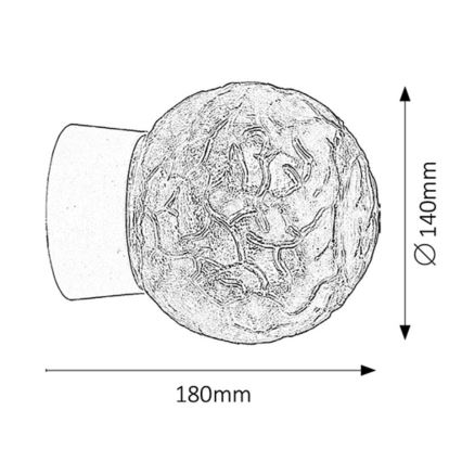 Rabalux 2431 - Sienas Apgaismojums GRACE 1xE27/60W/230V