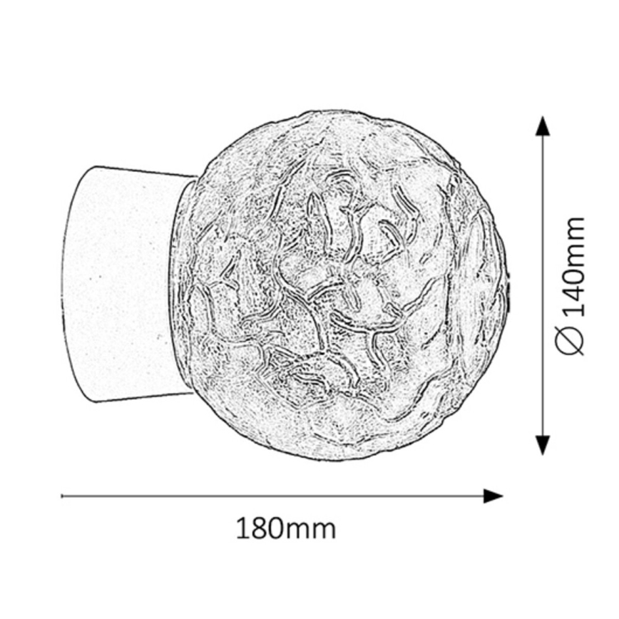 Rabalux 2431 - Sienas Apgaismojums GRACE 1xE27/60W/230V