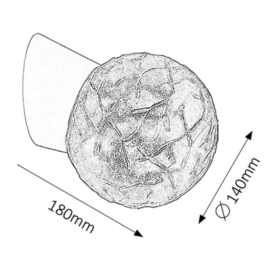 Rabalux 2432 - Sienas apgaismojums GRACE 1xE27/60W/230V