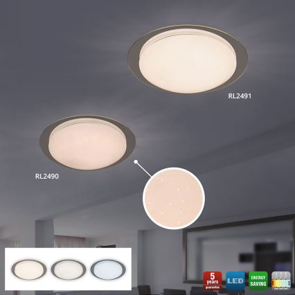 Rabalux 2491 - LED griestu gaismeklis MINNEAPOLIS LED/18W/230V