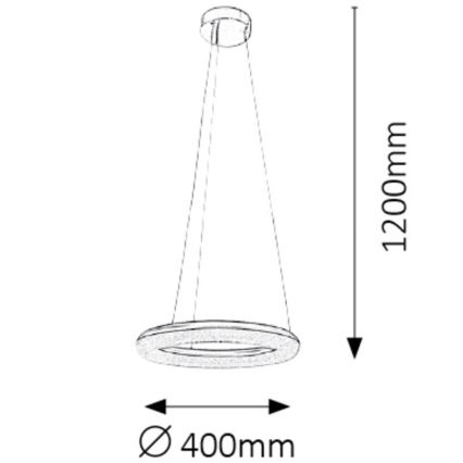 Rabalux - LED Aptumšojama lustra ar auklu LED/24W/230V + tālvadības pults