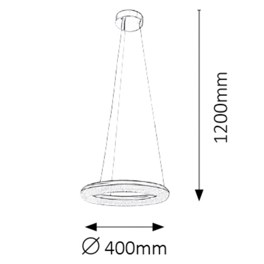 Rabalux - LED Aptumšojama lustra ar auklu LED/24W/230V + tālvadības pults
