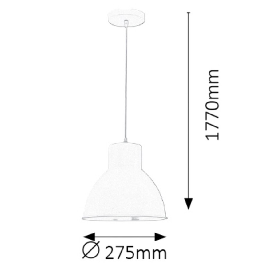 Rabalux - Lustra 1xE27/60W/230V balta diametrs 27,5 cm