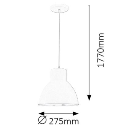 Rabalux - Lustra 1xE27/60W/230V melns